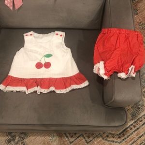 Smocked Summer Cherry Outfit